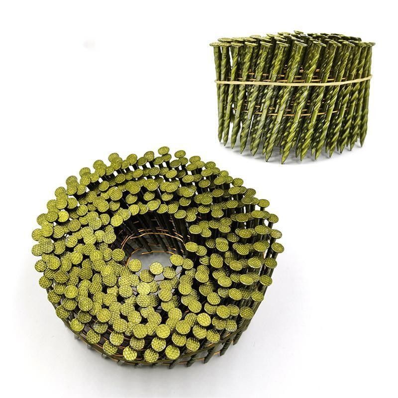 0.083 * 2 ίντσες Ζυγισμένο Coil Nail Λευκό νήμα χρώματος Νήματα Σκανκ για ξύλο παλέτας