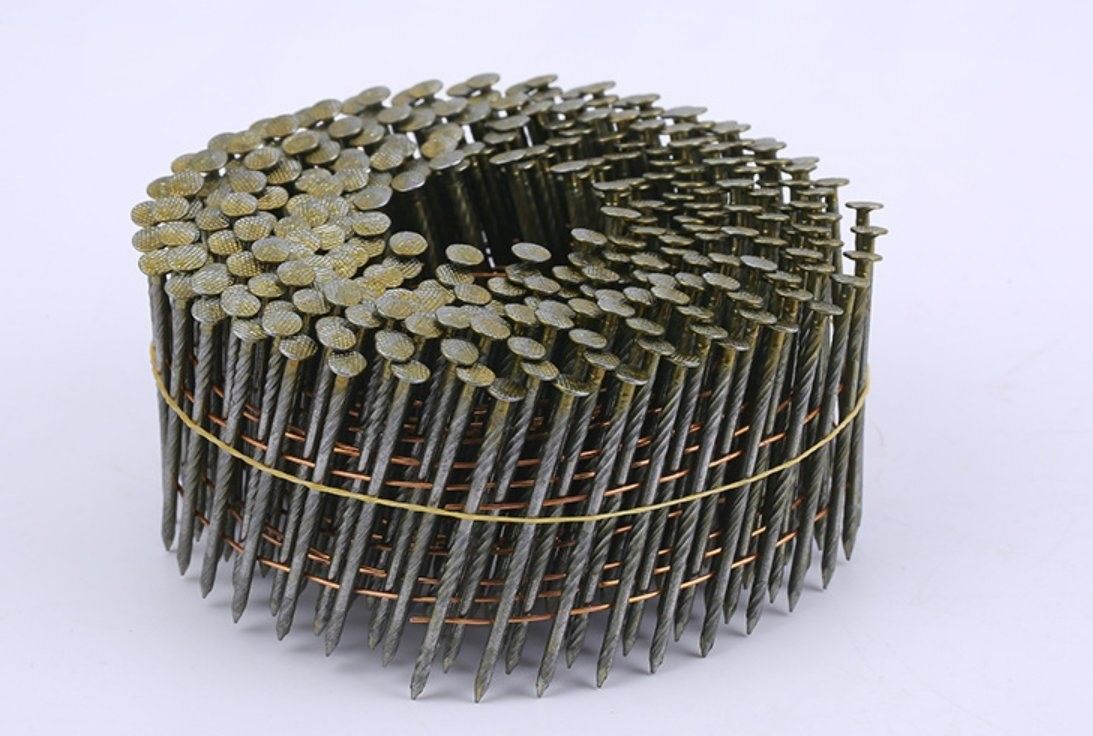 0.083 * 2 ίντσες Ζυγισμένο Coil Nail Λευκό νήμα χρώματος Νήματα Σκανκ για ξύλο παλέτας