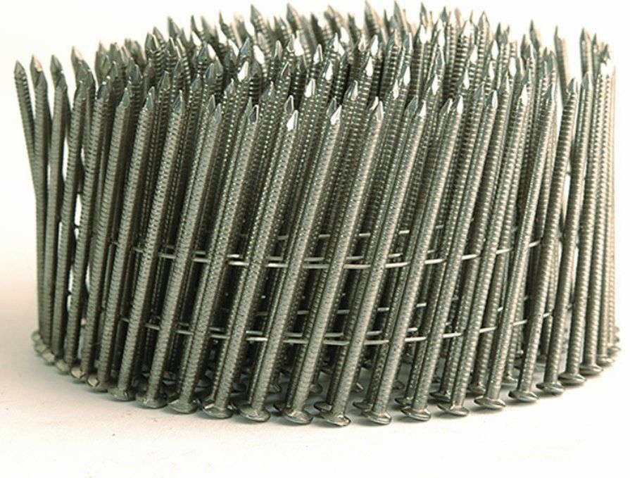 0.083 * 2 ίντσες Ζυγισμένο Coil Nail Λευκό νήμα χρώματος Νήματα Σκανκ για ξύλο παλέτας